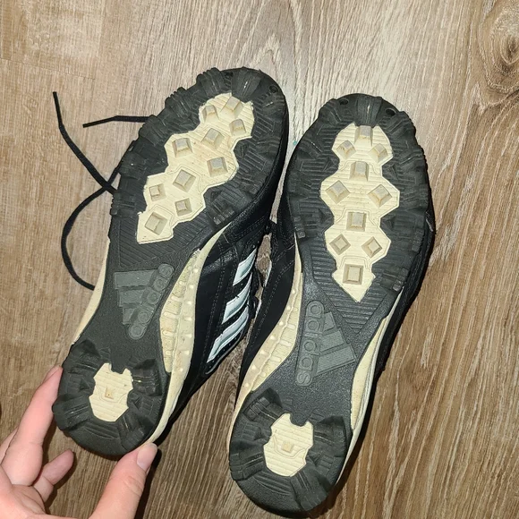 Adidas Softball Cleats Black Athletic Shoes Size 9 - Picture 4 of 8